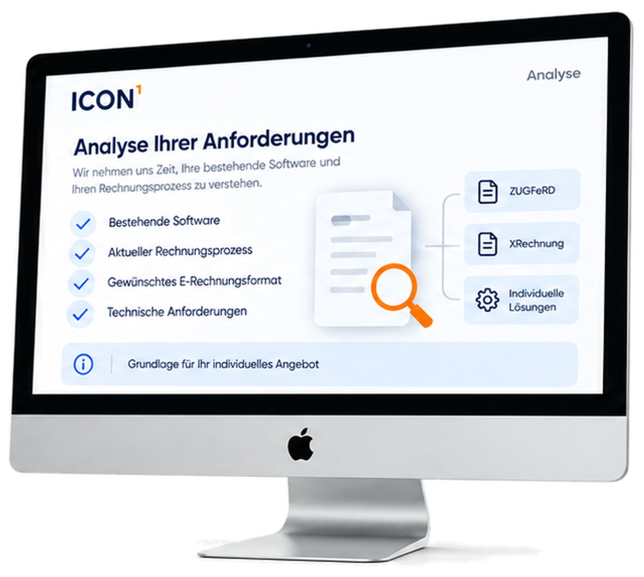 Analyse der Anforderungen als Grundlage für ein individuelles Angebot